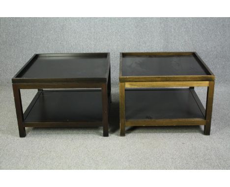 A pair of contemporary lamp tables. H.55 W.78 D.78cm. (each) 