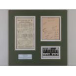 South Africa Tour 1947 a mounted autographed display