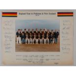 1977-78 M.C.C. Cricket Tour to Pakistan and New Zealand signed team photograph