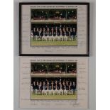 Two M.C.C. Cricket Tour to New Zealand and Bi-Centenary of Australia signed team photographs