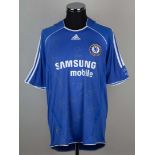 Blue Chelsea autographed replica short-sleeved shirt 2006-08