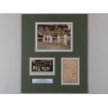 South Africa Tour 1929 a mounted autographed display