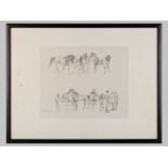 Seven horse racing prints.