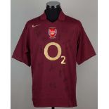 Redcurrant Arsenal autographed replica short-sleeved shirt, 2006