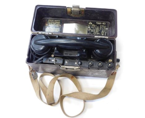 A Russian Army field telephone. 