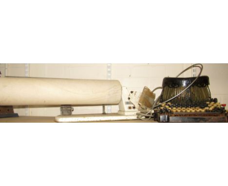 A Kenwood rotary iron, and Royal Bar-Lock typewriter. (2)