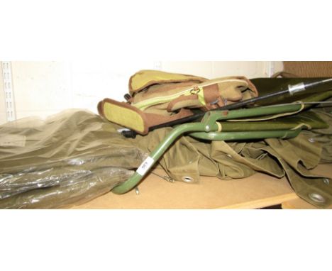 Folding chairs, Army blanket, etc. (a quantity)