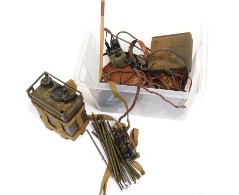 A World War II British Army type 38 radio set, together with other radio equipment. 