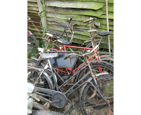 A quantity of various bicycles, of various vintage. 