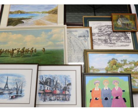 Lynn Bailey. Where Is That Bus? Oil on board, signed, 31cm x 39cm, prints, pictures, M J Cornwell-Smith, Heather Guise, Conti
