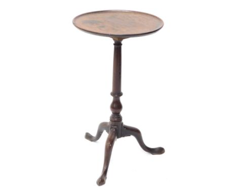 An early 20thC and later tripod table, with dish top, 70cm high, 443cm diameter. 