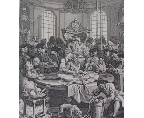 After Hogarth. The Reward of Cruelty, engraving, 35cm x 32cm, and 1872 print figure bowling (2).