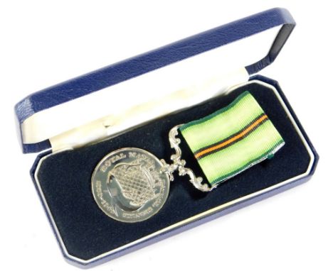 A Royal Navel patrol service medal, to sweep and destroy with ribbon. 