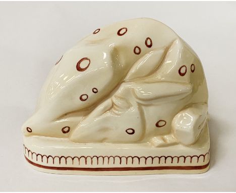 ROYAL WORCESTER ''SLEEPING DOE'' MODELLED BY ERIC AUMENIAN - 12 CMS (H) APPROX