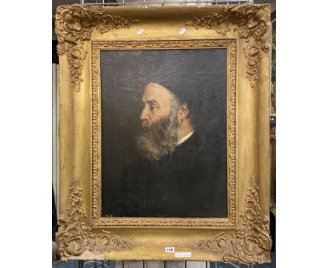PORTRAIT ON A CANVAS OF A GREEK PRIEST