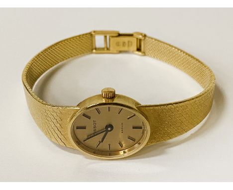 TISSOT 18CT GOLD LADIES COCKTAIL WATCH - 35.47 GRAMS (INCLUDING MOVEMENT)