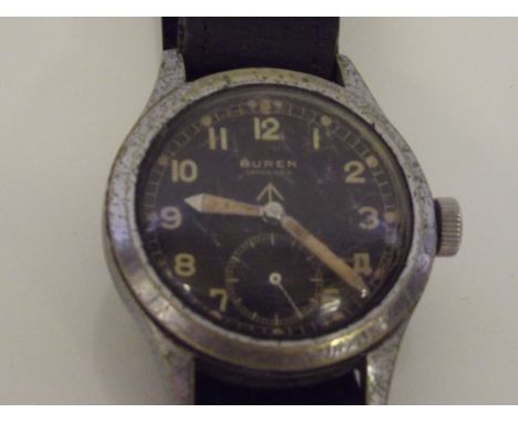 Buren grand prix military wristwatch WWW H 5477 335640 manual wind , original movement cover intact.Condition report - tickin