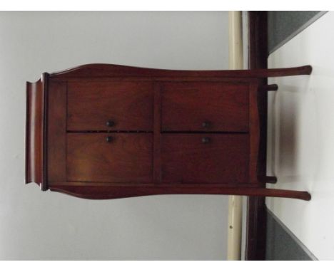 Edwardian mahogany cased gramophone cabinet, hinged lid over two blind cabinets enclosing speaker and 78 storage space, heigh