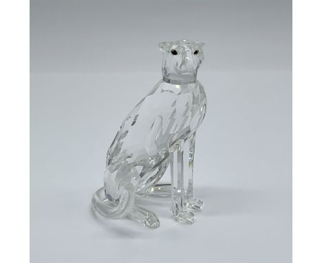 This auction features the elegant Swarovski Cheetah High Tail Figurine, item number 183225, a stunning representation of Swar