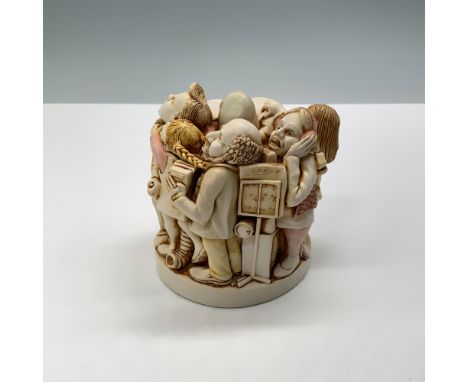 This Harmony Kingdom Treasure Box, titled Open Mike, was crafted in 1995 and features an intricate design of a lively musical