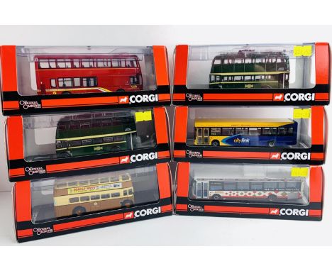 6x Corgi Omnibus 1:76 Scale Buses - To Include: OM41401, OM41211, OM41401, OM46003, OM44705, OM41405 - All Boxed. P&amp;P Gro