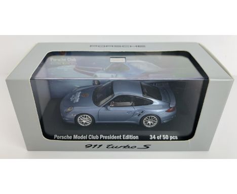 Minichamps 1:43 Scale Porsche 911 Turbo S 'Porsche Model Club President Edition' No. 34 of 50 Produced with Limited Edition C