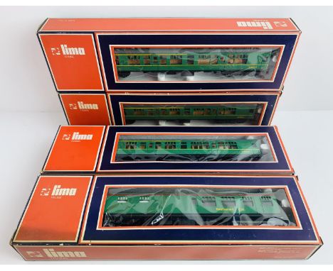 4x Lima OO Gauge Southern Green Passenger Coaches - All Boxed. P&amp;P Group 2 (£18+VAT for the first lot and £2+VAT for subs