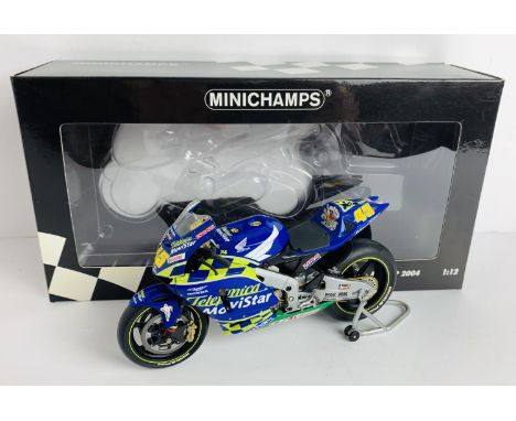 Minichamps 1:12 Scale Honda RC211V Colin Edwards MotoGP 2004 Motorcycle - Boxed. P&amp;P Group 2 (£18+VAT for the first lot a