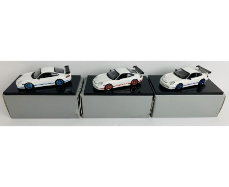 3x Minichamps 1:43 Scale 'Dealer Issue' Porsche 911 GT3 RS - Models - All Boxed. P&amp;P Group 2 (£18+VAT for the first lot a