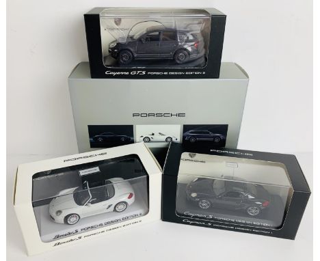 Minichamps 1:43 Scale 'Porsche Design Edition' 3x Car Gift Set - Boxed. P&amp;P Group 2 (£18+VAT for the first lot and £2+VAT