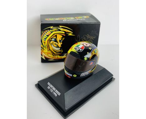 Minichamps 1:8 Scale Valentino Rossi AGV Helmet - Boxed. P&amp;P Group 1 (£14+VAT for the first lot and £1+VAT for subsequent