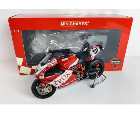 Minichamps 1:!2 Scale Ducati 999F06 'Lorenzo Lanzi' WSB 2006 Motorcycle - Boxed. P&amp;P Group 2 (£18+VAT for the first lot a