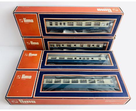 4x Lima OO Gauge BR Blue / Grey Coaches - All Boxed. P&amp;P Group 2 (£18+VAT for the first lot and £2+VAT for subsequent lot