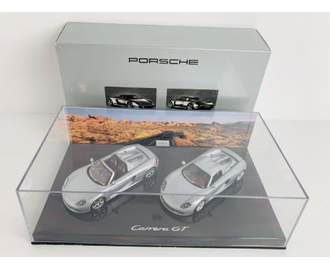 Minichamps 1:43 Scale 'Porsche Carrera GT' 2x Car Gift Set - Boxed. P&amp;P Group 2 (£18+VAT for the first lot and £2+VAT for