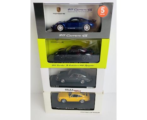 4x Minichamps 1:43 Scale Porsche 911's 'Dealer Issue' - All Boxed. P&amp;P Group 3 (£25+VAT for the first lot and £5+VAT for 