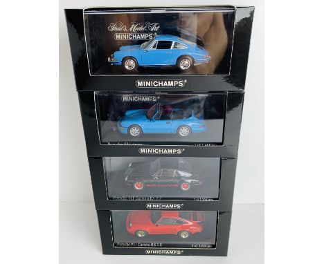 4x Minichamps 1:43 Scale Porsche 911 Models - All Boxed. P&amp;P Group 3 (£25+VAT for the first lot and £5+VAT for subsequent