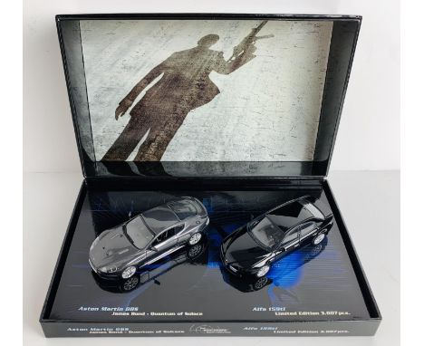 Minichamps 1:43 Scale 'James Bond Quantum of Solace' 2x Car Gift Set - Limited Edition 3007pcs - Boxed. P&amp;P Group 2 (£18+