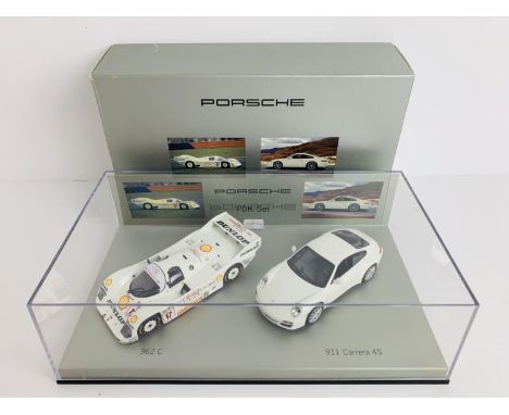 Minichamps 1:43 Scale 'Porsche PDK Set' 2x Car Gift Set - Boxed. P&amp;P Group 2 (£18+VAT for the first lot and £2+VAT for su