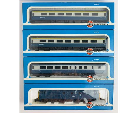 Airfix OO Gauge Class 31 BR Blue Diesel &amp; 3x BR Blue / Grey MkII Passenger Coaches - All Boxed. P&amp;P Group 2 (£18+VAT 