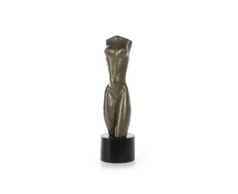 * DR ALASTAIR R ROSS RSA FRBS HFRIAS DArts RGI (SCOTTISH B 1941 - ), NUDE TORSObronze, signed on base of wooden plynthapprox 