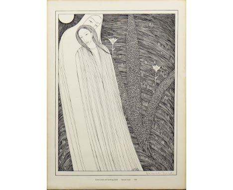 * HANNAH FRANK (SCOTTISH 1908 - 2008), CALM LOVELY AND SOOTHING DEATH lithograph, signed38cm x 26.5cm Unframed