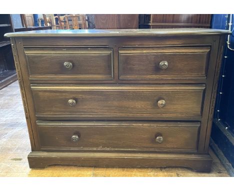 An Ercol chest, of four drawers, 101 cm wideStaining to the top 