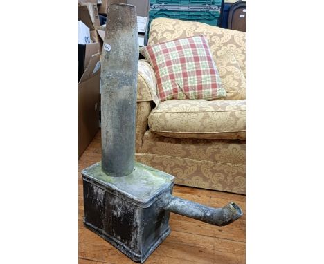 A lead hopper, initalled and dated 1795 