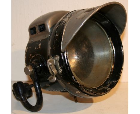 A Powell & Hammer Ltd acetylene lamp.