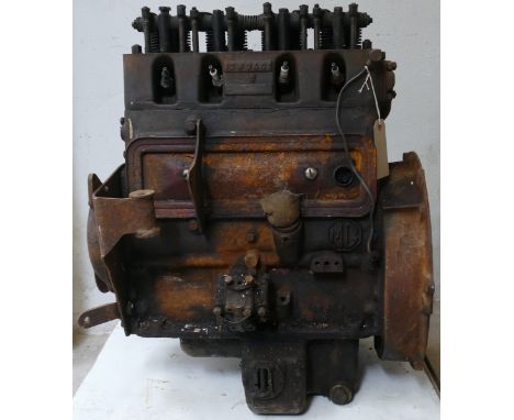 A MG VA 1548 cc engine, circa 1939, number TPBG 2785, lacking rocker cover and seized.