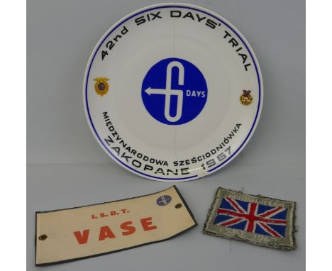 42nd International Six Day Trial, Zakopane, Poland, 17th - 22 nd September 1967, a British Team I.S.D.T. - 1967 overall patch