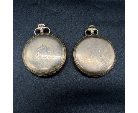 2x vintage pocket watches,
both gold plated,
both will need work