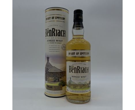 A bottle of BenRiach single malt Scotch whisky, 40% abv, 70cl