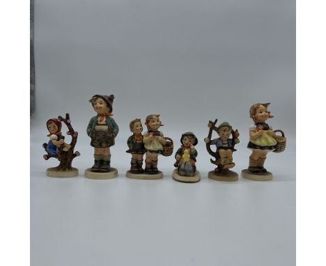 A collection of Hummel ornaments x6 pieces