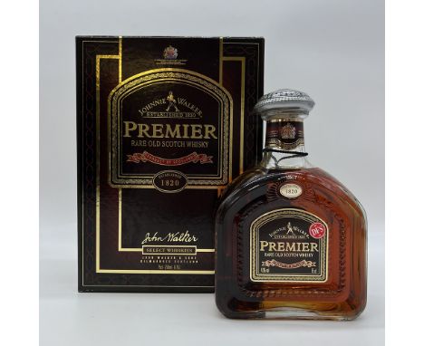 A bottle of Premier Rare Old Scotch whisky Johnnie Walker, comes in a nice presentation box